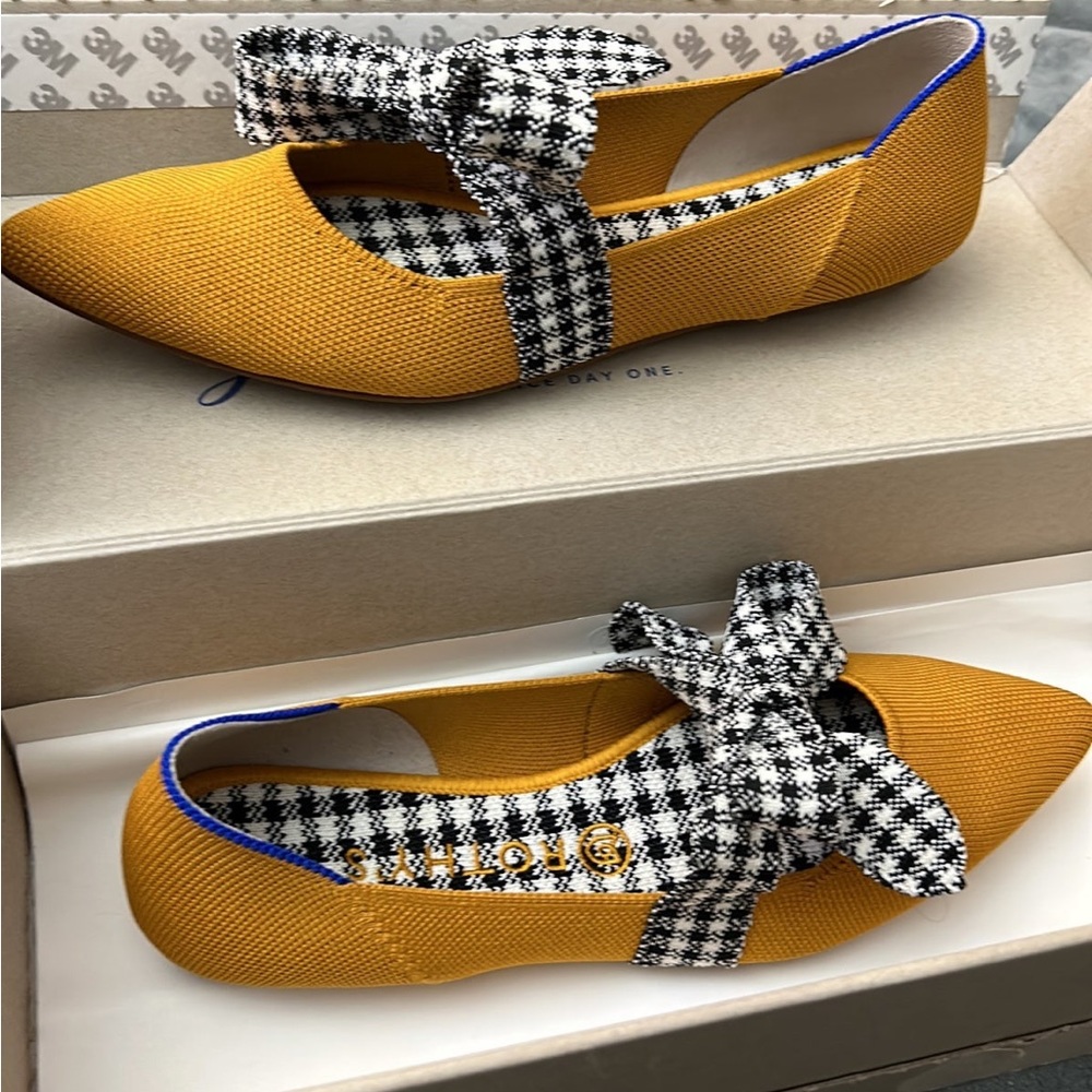 Rothys gingham Mary Janes
